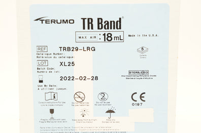 Terumo TRB29-LRG TR Band Radial Artery Compression Device 18mL (x) - Box of 5